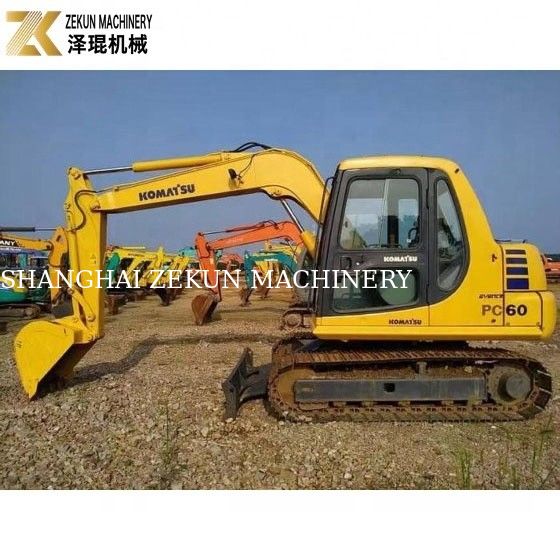 6200 KG Makine Ağırlığı Kullanılmış Komatsu PC60-7 Japonya'dan kazık makinesi Orijinal Hidrolik Pompa