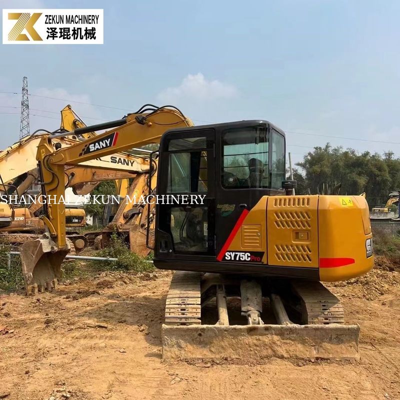2022 yılı Kullanılmış 7.5T Sany 75C Kazı makinesi SY75C-8 SY75C PRO İkinci el kazıcılar
