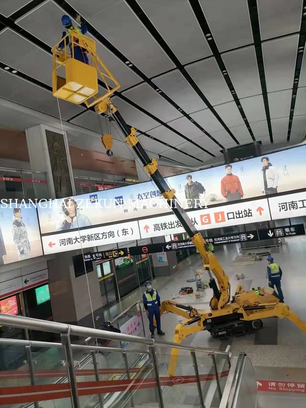 Mini Örümcek kaldırma sürünme vinci KB8.0 Maks. Yükseltme yüksekliği 15.7m için hidrolik vinç