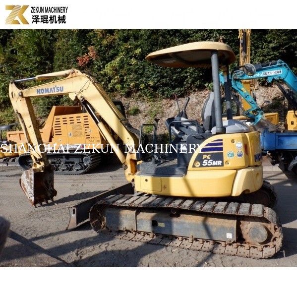 Kullanılmış Japonya Komatsu PC55MR PC55MR-2 İnşaat ve Tarım Kazaması için 5.5 tonluk kazıcı