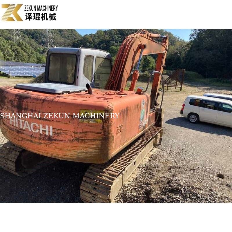 Orijinal Renk 12 tonluk kullanılmış Hitachi EX 120 Excavator EX120-5 60.5 kW ISUZU motorlu