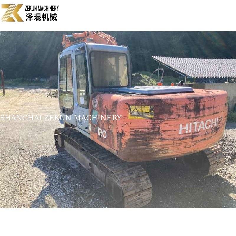 Orijinal Renk 12 tonluk kullanılmış Hitachi EX 120 Excavator EX120-5 60.5 kW ISUZU motorlu