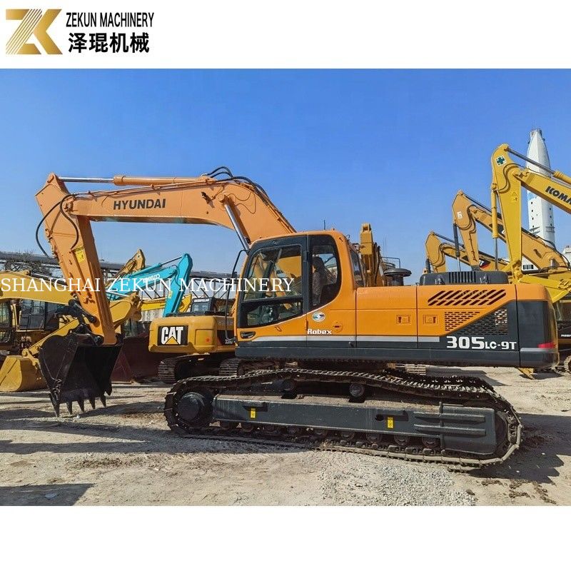 30 tonluk kullanılmış Hyundai 305 Excavator 305LC 305LC-9T Kore'den 1.4m3 kova