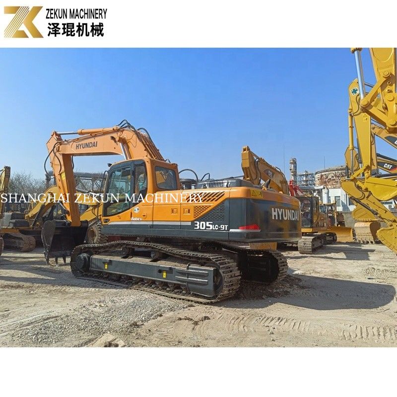 30 tonluk kullanılmış Hyundai 305 Excavator 305LC 305LC-9T Kore'den 1.4m3 kova