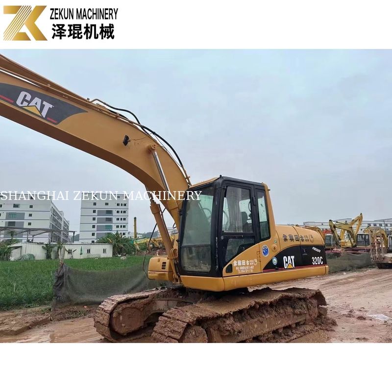 110KW Ağır Ekipman Kullanılmış CAT320 Kazı makinesi Caterpillar 320C Çalışma saatleri 4001-6000