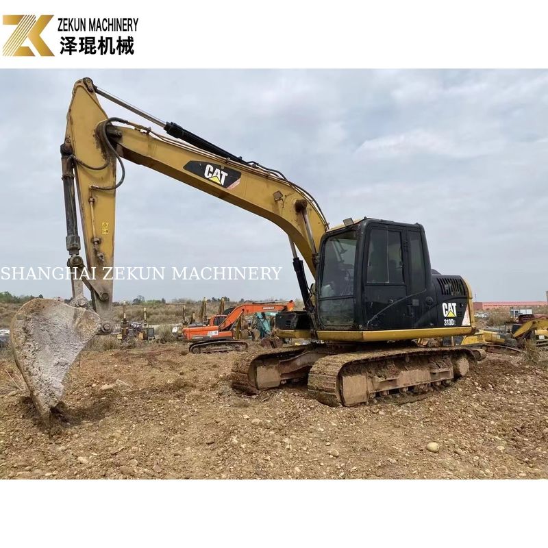 Kullanılmış Cat 313 Excavator 13 Ton 0,65m3 kova kapasitesi ile yol inşaat ekipmanları
