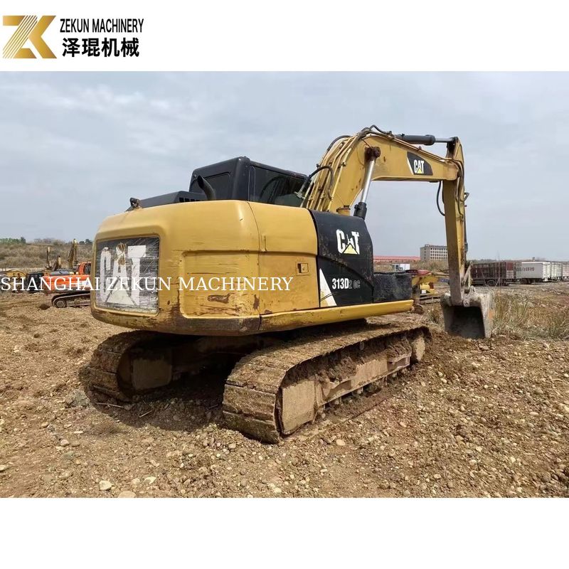 Kullanılmış Cat 313 Excavator 13 Ton 0,65m3 kova kapasitesi ile yol inşaat ekipmanları