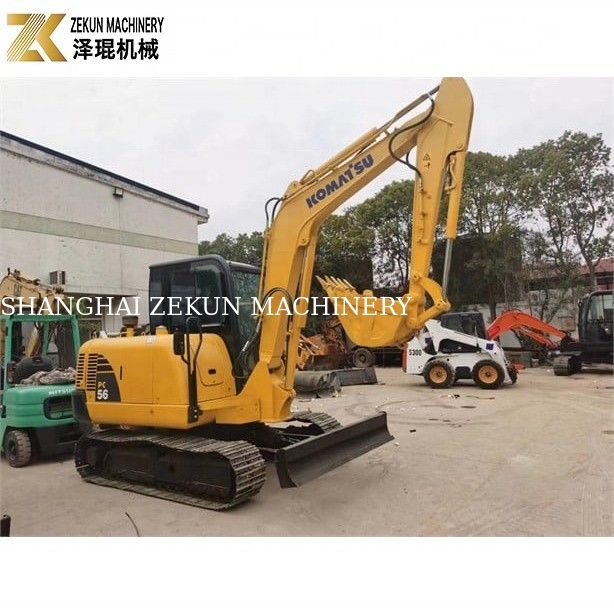 Komatsu PC56-7 5 ton çalışma ağırlığı ve dayanıklı dizel motorlu mini kazıcı