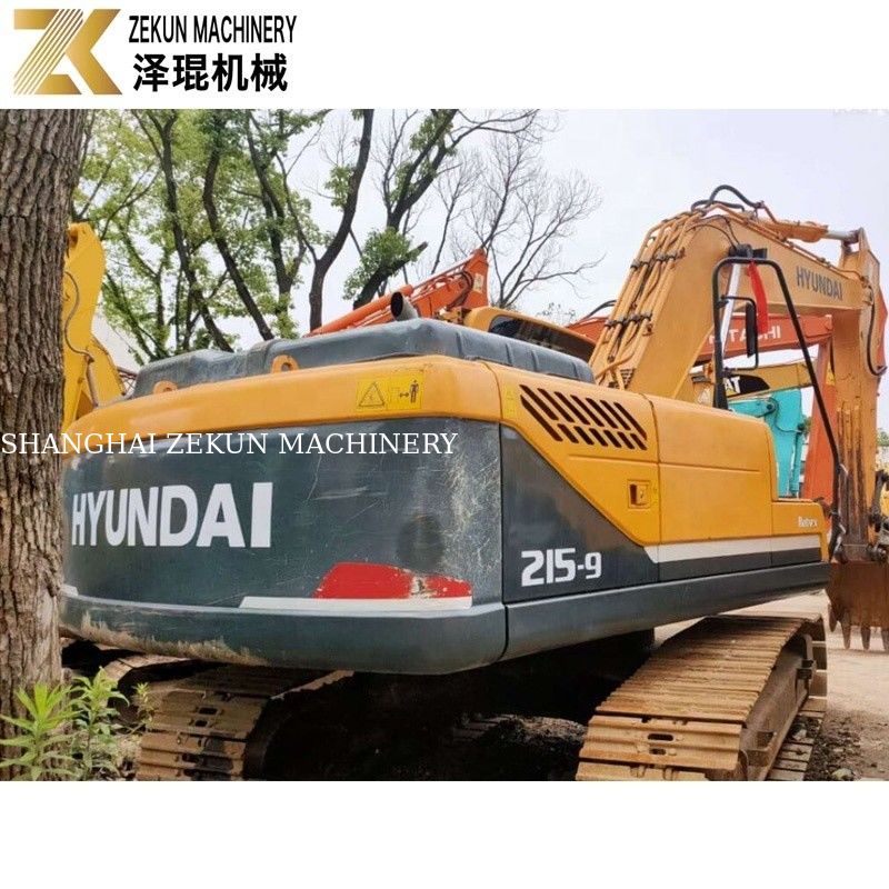 21 Ton Kullanılmış Hyundai 215 Ekskavatörü R215-9 Orijinal Pompa ile İkinci El Kazıcılar