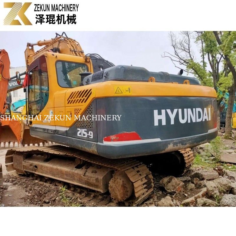 21 Ton Kullanılmış Hyundai 215 Ekskavatörü R215-9 Orijinal Pompa ile İkinci El Kazıcılar