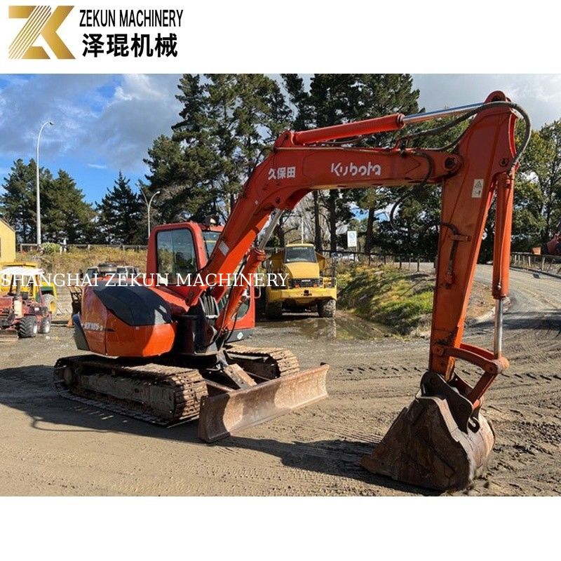 KX185 KX185-3 8 Ton Mini Ekskavatör Kubota 185 Kullanılmış Ekskavatör Makinesi