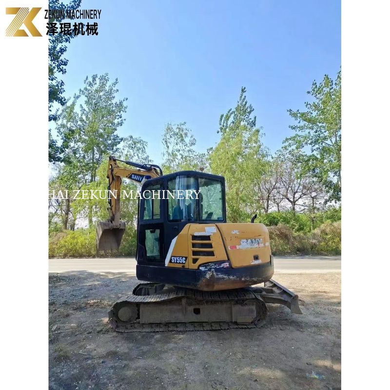 Kullanılmış Sany SY55C-9 Kazı makinesi 5.5 Ton Çalışma ağırlığı orijinal boya