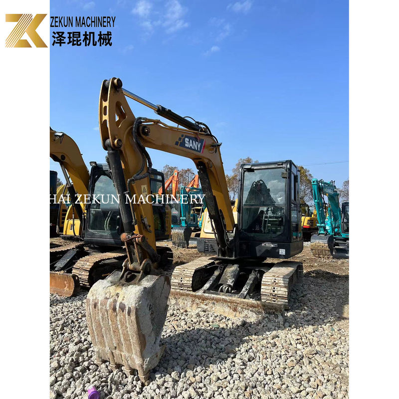 SANY SY60C Pro 6 Ton Kullanılmış Sıkıştırıcı Kazı makinesi 36KW Güçlü İkinci El Kazı makineleri