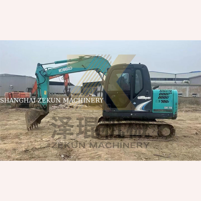 0.4m3 kova kapasitesi 2017 Shanghai'da kullanılan Kobelco 907 E307D Sk75 Sk75-11 kazıcı