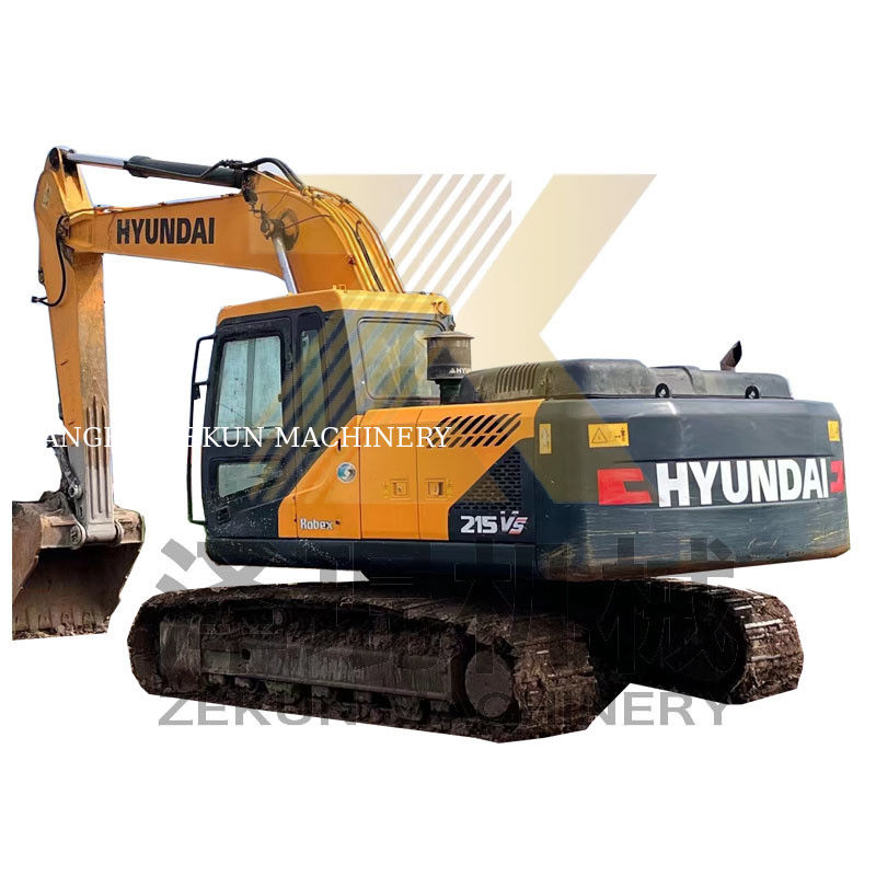 21000 KG Makine Ağırlığı Cummins Motor kullanılmış Hyundai 215-9T 215-9S Shanghai'da kazıcı
