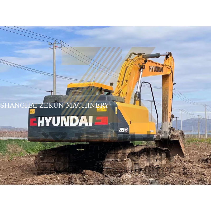 21000 KG Makine Ağırlığı Cummins Motor kullanılmış Hyundai 215-9T 215-9S Shanghai'da kazıcı