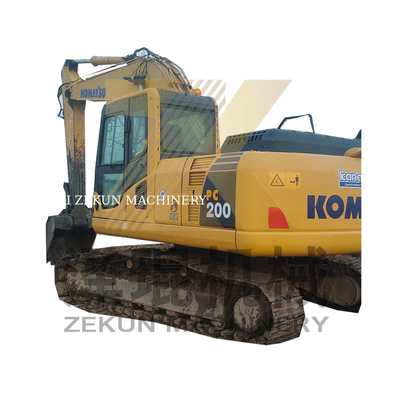Komatsu PC200-7 PC200-8N1 Şangay'da 110KW motorlu Crawler Excavator Digger