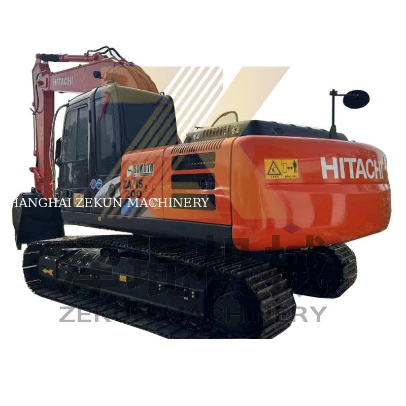 Japonya'da 20 Ton Kullanılmış Hitachi ZX200-3G Diğer Hidrolik Valflı Sürünen Kazıcı