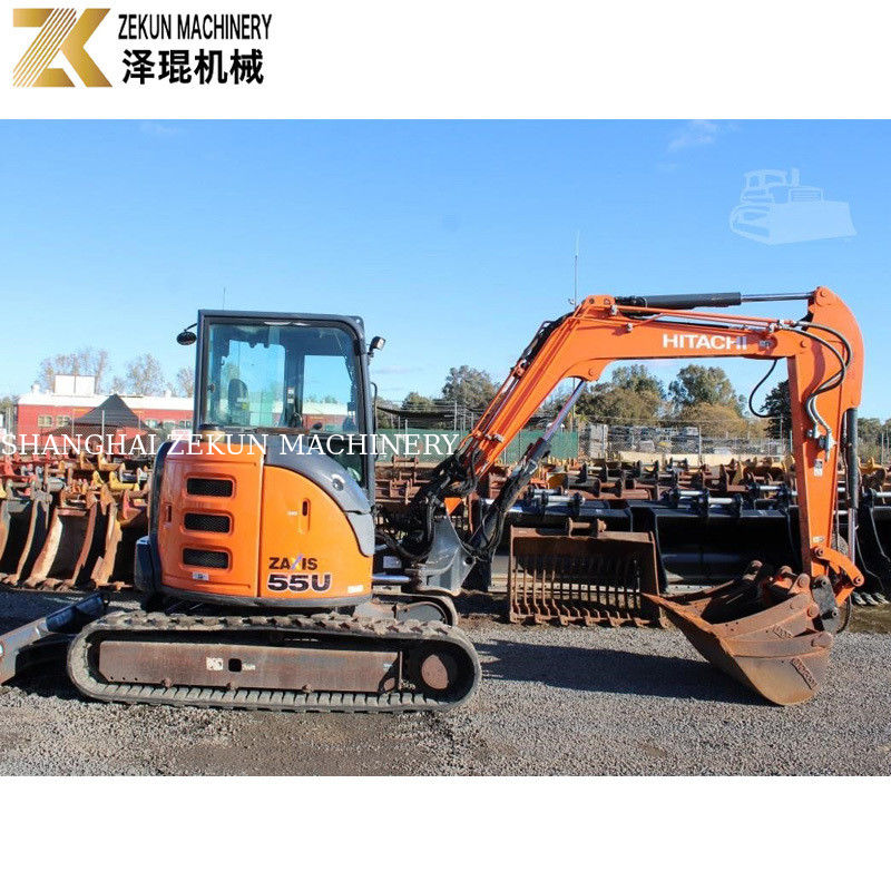 Hareketli tür Crawler-Type Hitachi ZX55-5A 0.19m3 kova kapasitesi ile kazıcı