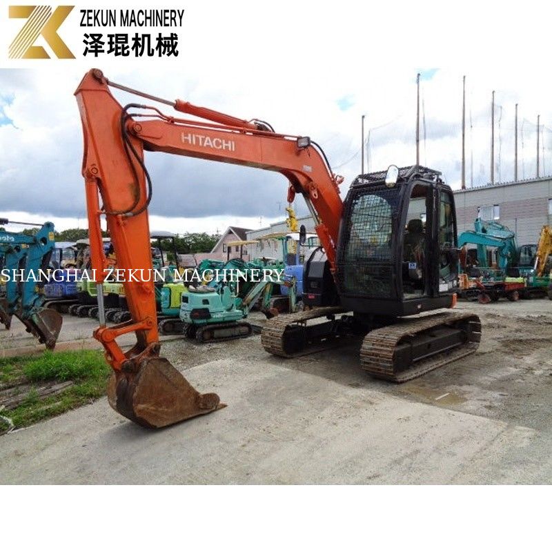 Japonya 7.5 Ton Kullanılmış Hitachi ZX75 Kazıcı İçeriyor Tarım için Isuzu Motoru ZX75US-A