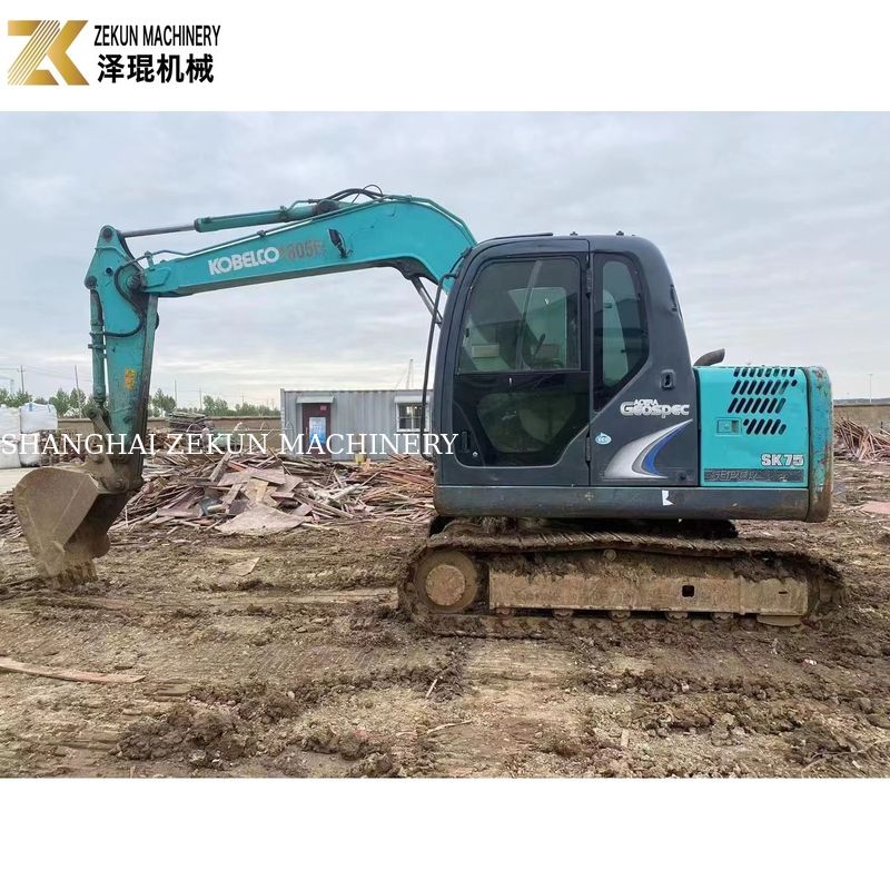 2017 Kullanılmış Kobelco SK75-8 7.5 Ton Japon Kazı makinesi Orijinal Tasarım