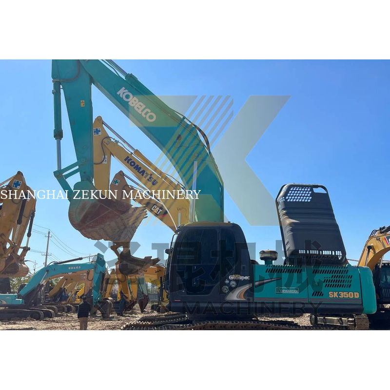 Top- Kullanılmış Kobelco SK350-8 ZX360-3 HINO Motoru 35000 KG Makine Ağırlığı ile kazıcı