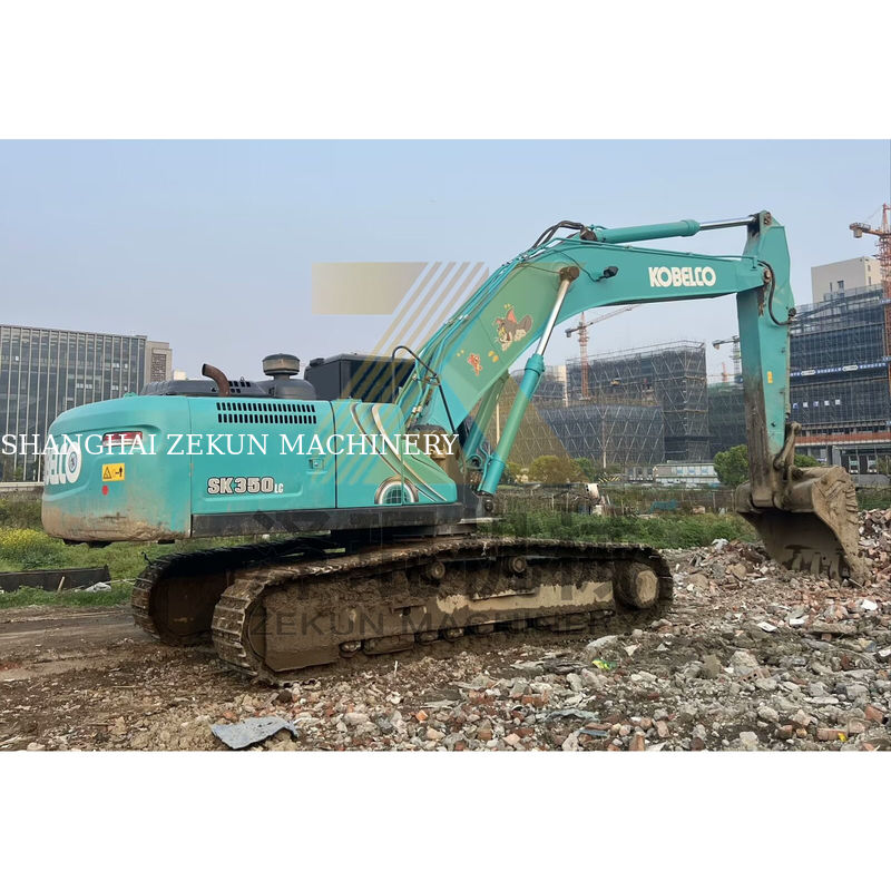 İyi durumda Kobelco SK350LC 8 1,6 m3 kova kapasitesi ve HINO motoru ile kazıcı