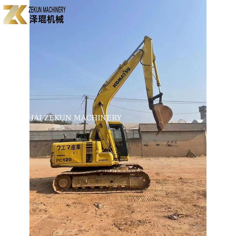 Komatsu Dizel Motoru 12 Ton PC120 Ağır Çalışma Kazıma Uygun Ekskavatör