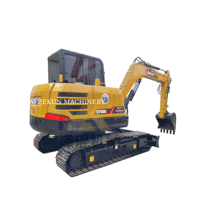 Sany SY60C Pro Crawler Sany Motoru ve 0-2000 Çalışma Saati ile Hidrolik Kazıcı