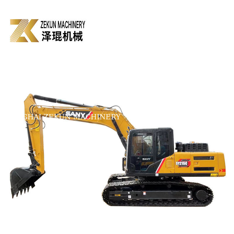 İyi Performans 21Ton SANY Sy215c Sürünen Kazıcı % 90 Durumda ve Makul