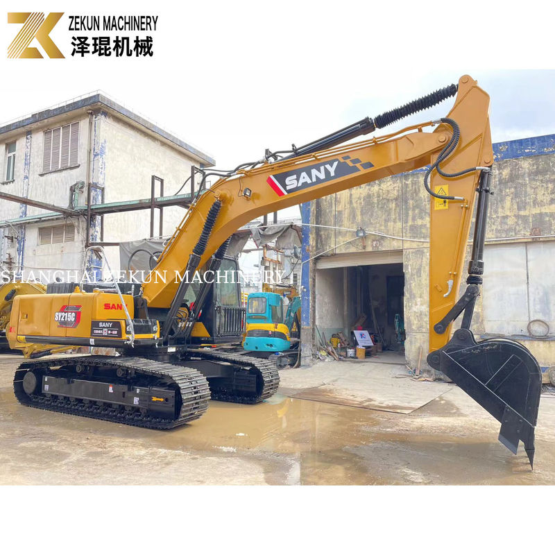 İyi Performans 21Ton SANY Sy215c Sürünen Kazıcı % 90 Durumda ve Makul