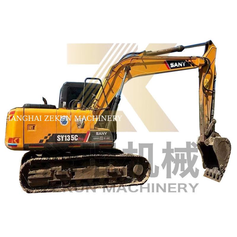Sany SY135 Pro Crawler Excavator 0.6 m3 kova kapasitesi 2001-4000 Çalışma saatleri kullanılmıştır