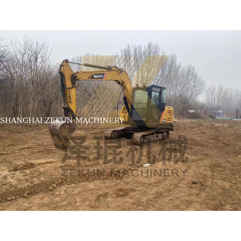 2020 Sany SY75C ikinci el sürünen kazıcı, Şangay'da 0.28 m3 kova kapasitesi ile