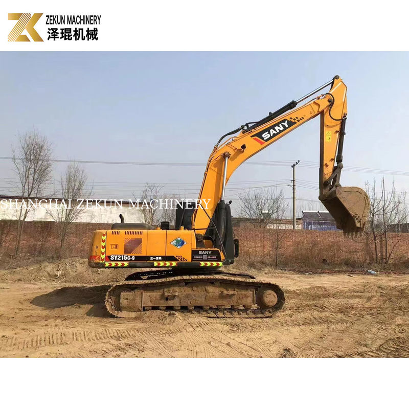 İyi 21 Ton Kullanılmış SY215C-9 1.2M3 Kovalı Uzun Uzaylı Kazıcı