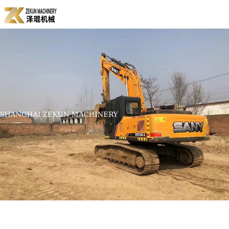 İyi 21 Ton Kullanılmış SY215C-9 1.2M3 Kovalı Uzun Uzaylı Kazıcı