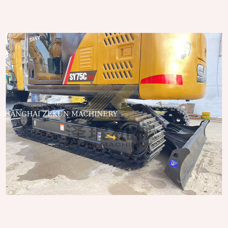Kullanılmış Sany SY75C Pro kazıcı diğer hidrolik pompa ile 7500 KG makine ağırlığı