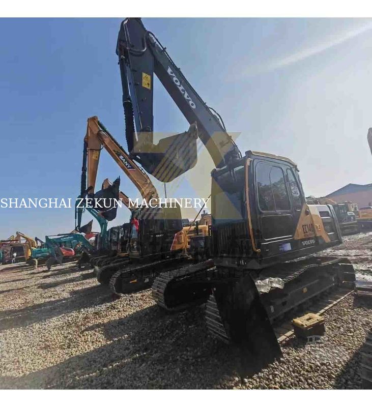 Volvo EC140DL Excavator kullanılmış İyi bakımlı D3.8E Motoru 14 Ton Çalışma Ağırlığı