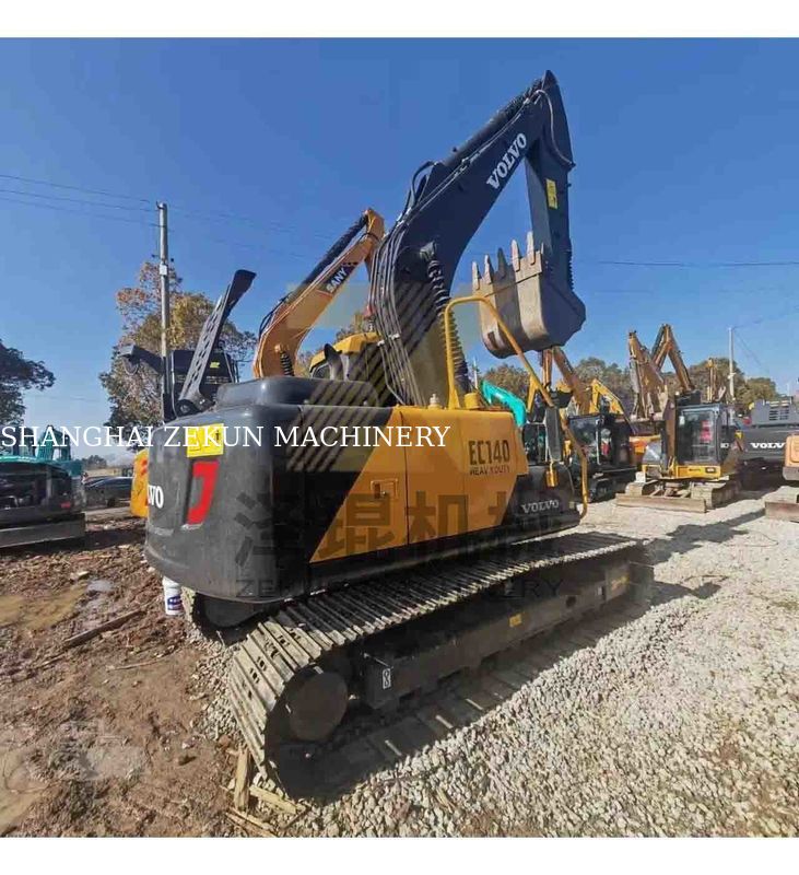 Volvo EC140DL Excavator kullanılmış İyi bakımlı D3.8E Motoru 14 Ton Çalışma Ağırlığı