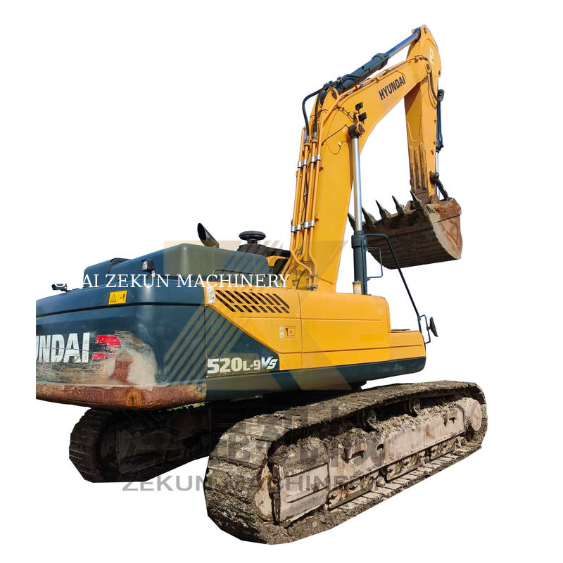 Kullanılmış Hyundai 520-9VS Cummins motoru ve orijinal pompası olan 52 tonluk kazıcı