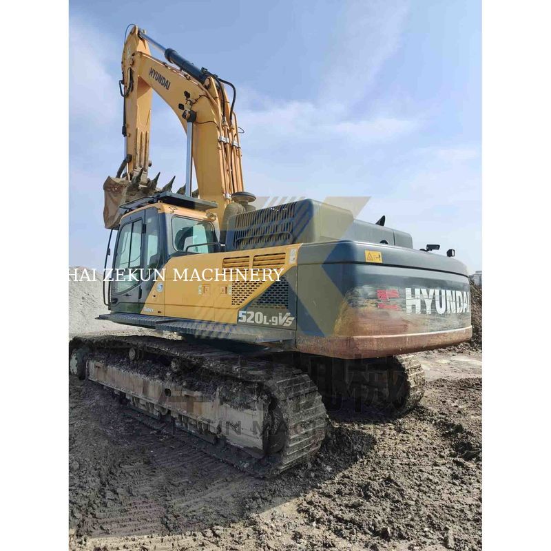 Kullanılmış Hyundai 520-9VS Cummins motoru ve orijinal pompası olan 52 tonluk kazıcı