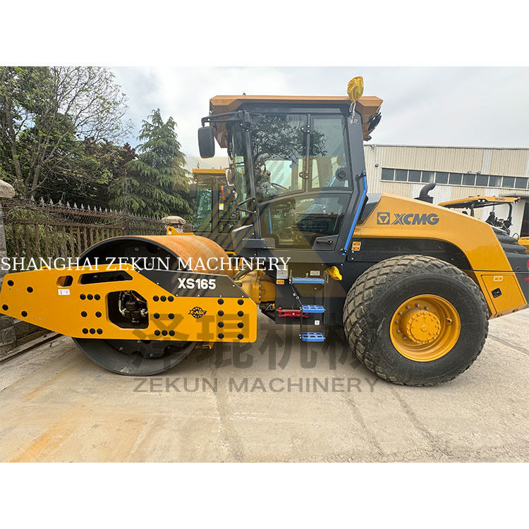 16 ton XCMG XS165 Tam hidrolik tek davul yuvarlakı