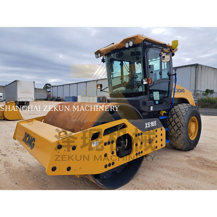 16 ton XCMG XS165 Tam hidrolik tek davul yuvarlakı