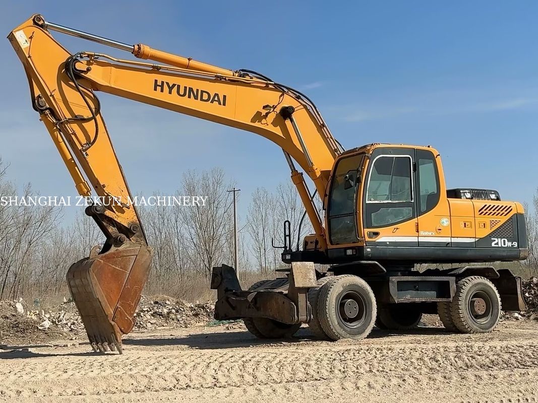 2014 Hyundai R210W-9 21 tonluk tekerlekli kazıcı inşaat projeleri için mükemmel